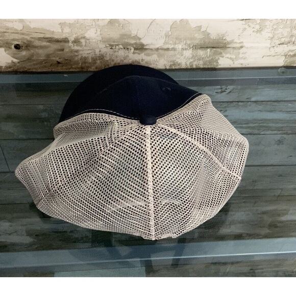 Naicissism American Fish Flag Trucker Hat Blue Snapback Adjustable - Picture 3 of 4